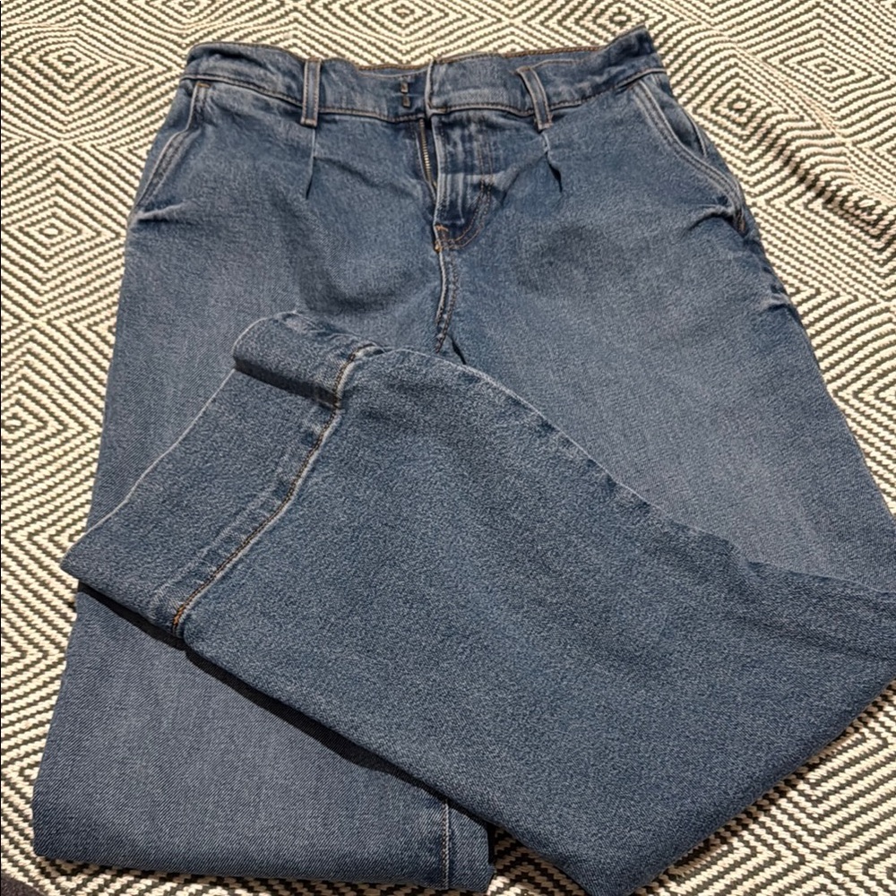 Express high rise wide leg petite jeans
